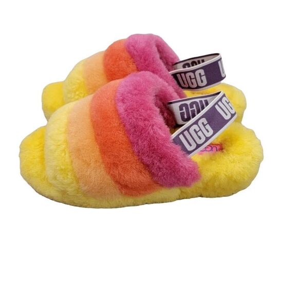 Ugg Fluff Yeah Pride Platform Slippers Size 7 NWOB - Picture 5 of 6